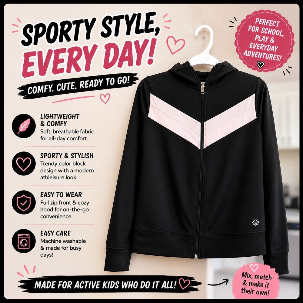 Sports styled jacket, girls
